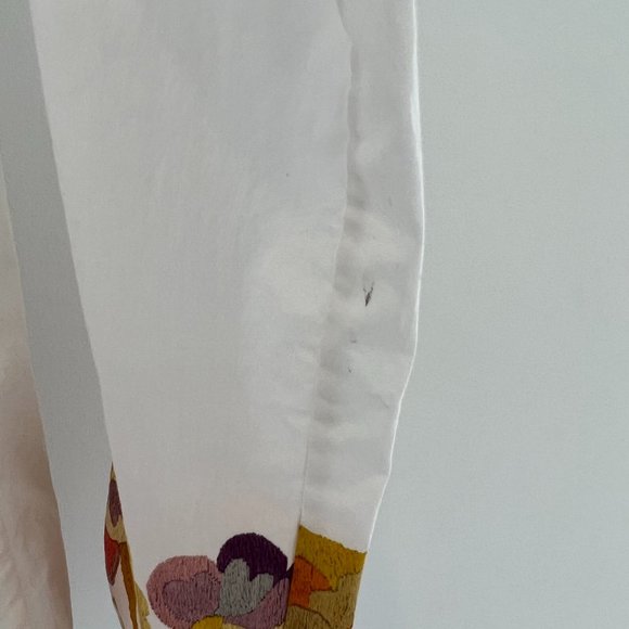 ETRO WHITE FLORAL COTTON TOP SIZE IT 46 / US 10 - Picture 16 of 17